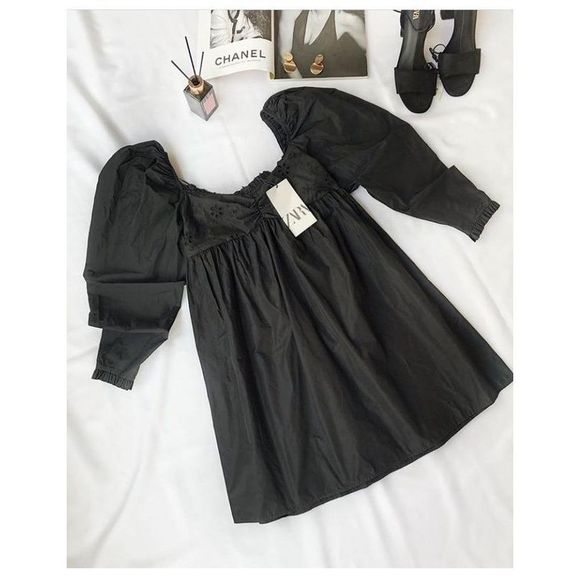 ZARA Dress Embroidered Mini Small NWT - Picture 3 of 8